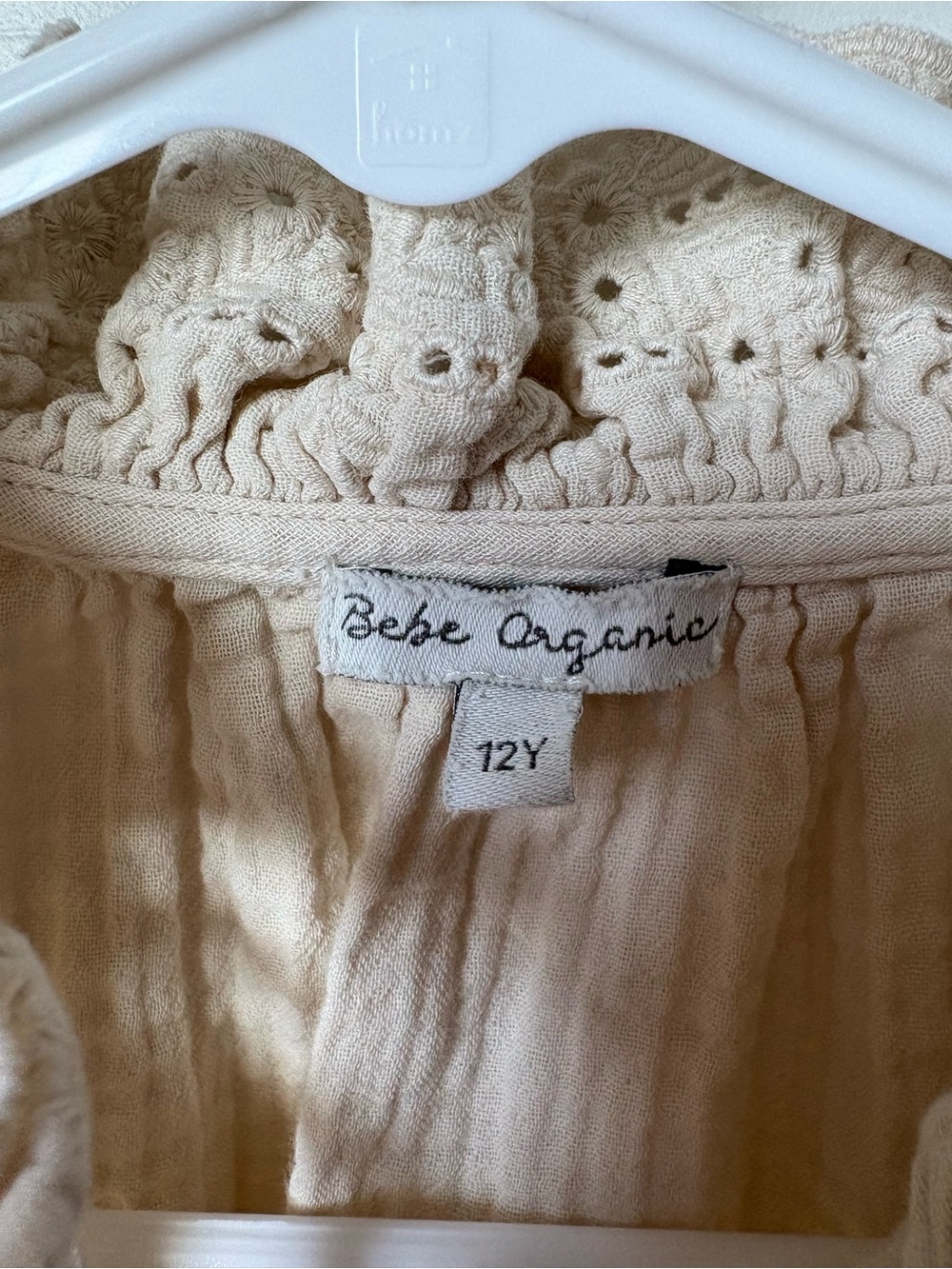 Bebe Organic Girls Ruffle Peasant Top - Picture 2 of 4